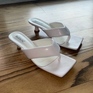White sandals